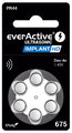 Baterie do aparatów słuchowych everActive ULTRASONIC IMPLANT HD 675 - 5 blistrów (30 sztuk)