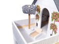 Drewniany domek dla lalek MDF 3 piętrowy z akcesoriami 78 cm LED