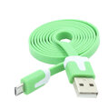 Kabel micro USB płaski 1M - zielony