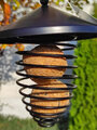 Karmnik spiralny metalowy z 3 kulami tłuszczowymi dla ptaków 