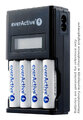Ładowarka everActive NC-450 Black Edition + akumulatory Ni-MH Silverline - R6 AA 2000mAh + R03 AAA 800mAh