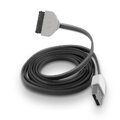 Płaski kabel silikonowy USB do Apple iPhone 3 / 4 CZARNY