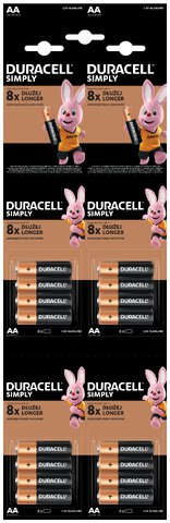 Baterie alkaliczne Duracell 4x4 LR6 AA HDBC (blister)