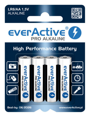 Baterie alkaliczne everActive Pro Alkaline LR6 AA - 20 sztuk