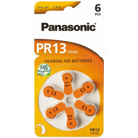 Baterie do aparatów słuchowych Panasonic 13 - 5 blistrów (30 sztuk)