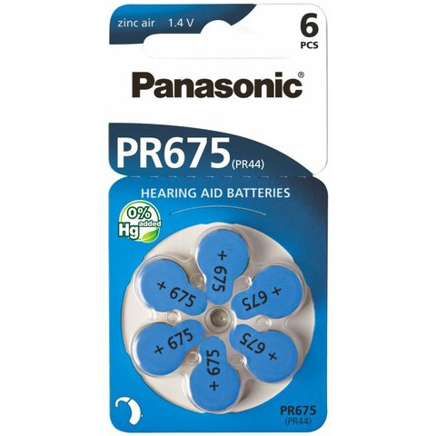 Baterie do aparatów słuchowych Panasonic 675
