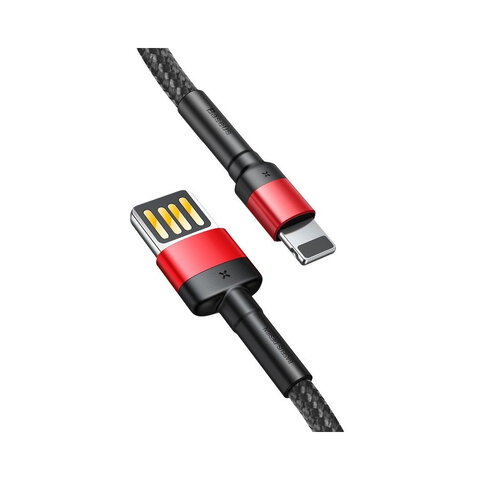 Baseus kabel Cafule USB - Lightning 1,0 m 2,4A czerwono-czarny dwustronne USB