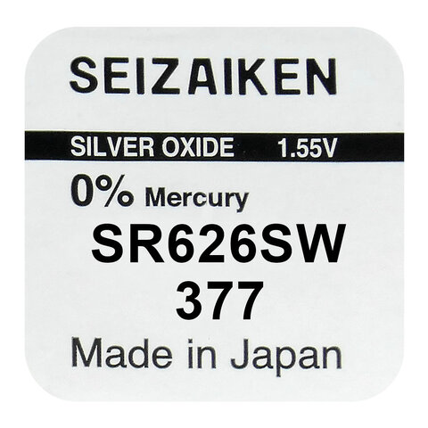 Zestaw 10x bateria srebrowa mini Seizaiken / SEIKO 377 / SR626SW / SR66 	