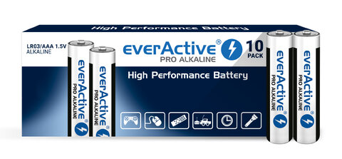 Latarka czołowa diodowa everActive HL-150 3W COB LED + 10x baterie alkaliczne everActive Pro Alkaline LR03 AAA