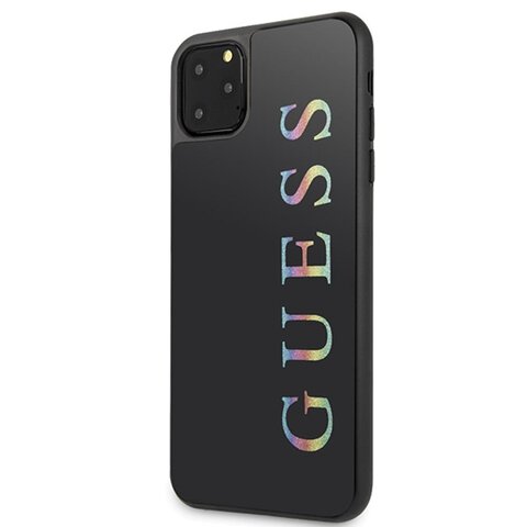 Guess nakładka do iPhone 11 Pro Max GUHCN65LGMLBK czarny hard case Glitter Logo