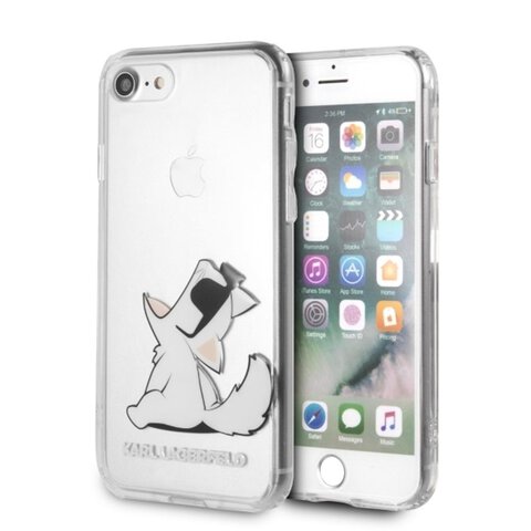 Karl Lagerfeld nakładka do iPhone 7 / 8 / SE 2020 KLHCI8CFNRC przeźroczysty hard case Choupette Fun