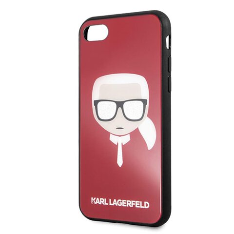 Karl Lagerfeld nakładka do iPhone 7 / 8 KLHCI8DLHRE czerwone hard case Iconic Iconic Glitter Karl's Head