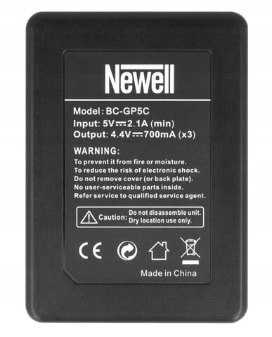 Ładowarka 3-kanałowa + akumulator Newell AHDBT-501 do GoPro Hero 5 6 7 Black