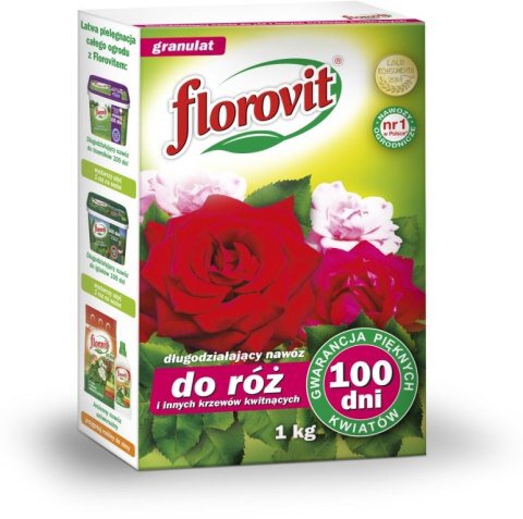 Nawóz granulowany Florovit do róż i innych roślin kwitnących 100dni 1kg