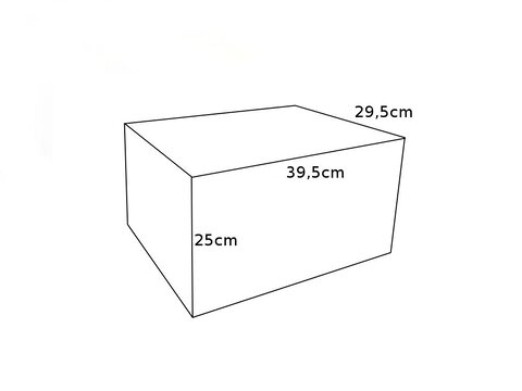 Pojemnik z klapą na pościel BEŻOWY 39,5x29,5x25cm