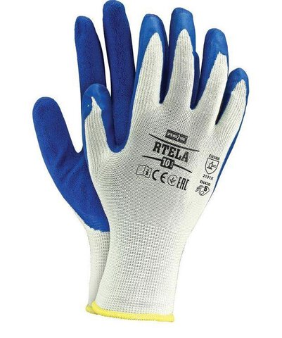 Rękawice ogrodowe biało-niebieskie Reis 1 para rozmiar 8