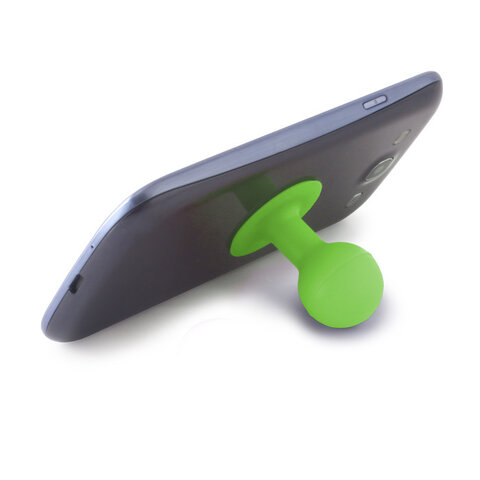 Silikonowa podstawka z przyssawką do smartfonów / tabletów zielona