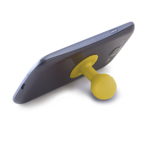 Silikonowa podstawka z przyssawką do smartfonów / tabletów żółta