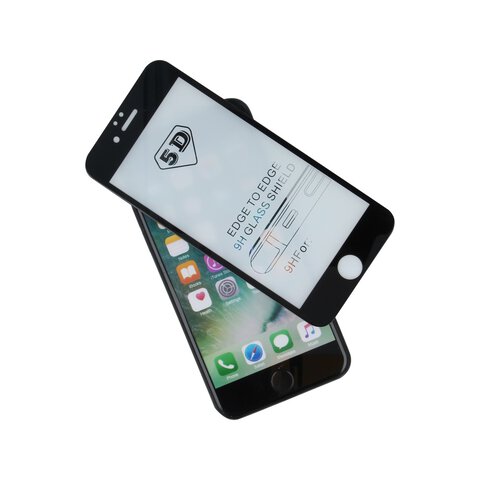 Szkło hartowane 5D do iPhone 7 Plus / 8 Plus czarna ramka