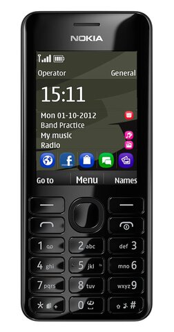 telefon komórkowy GSM Nokia Asha 206 Dual SIM czarna