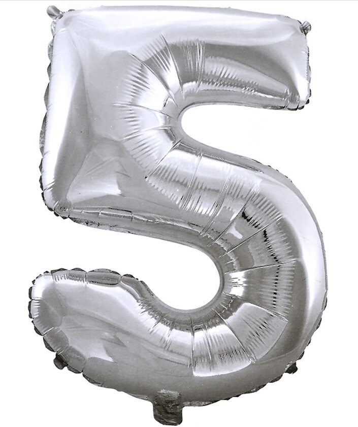Balon urodzinowy - cyfra 5