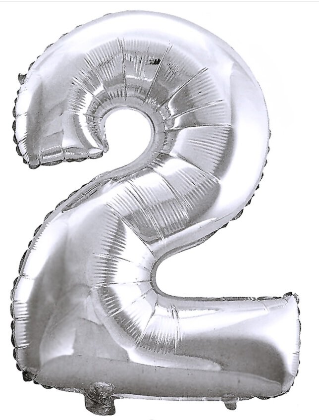 Balon urodzinowy - cyfra 2