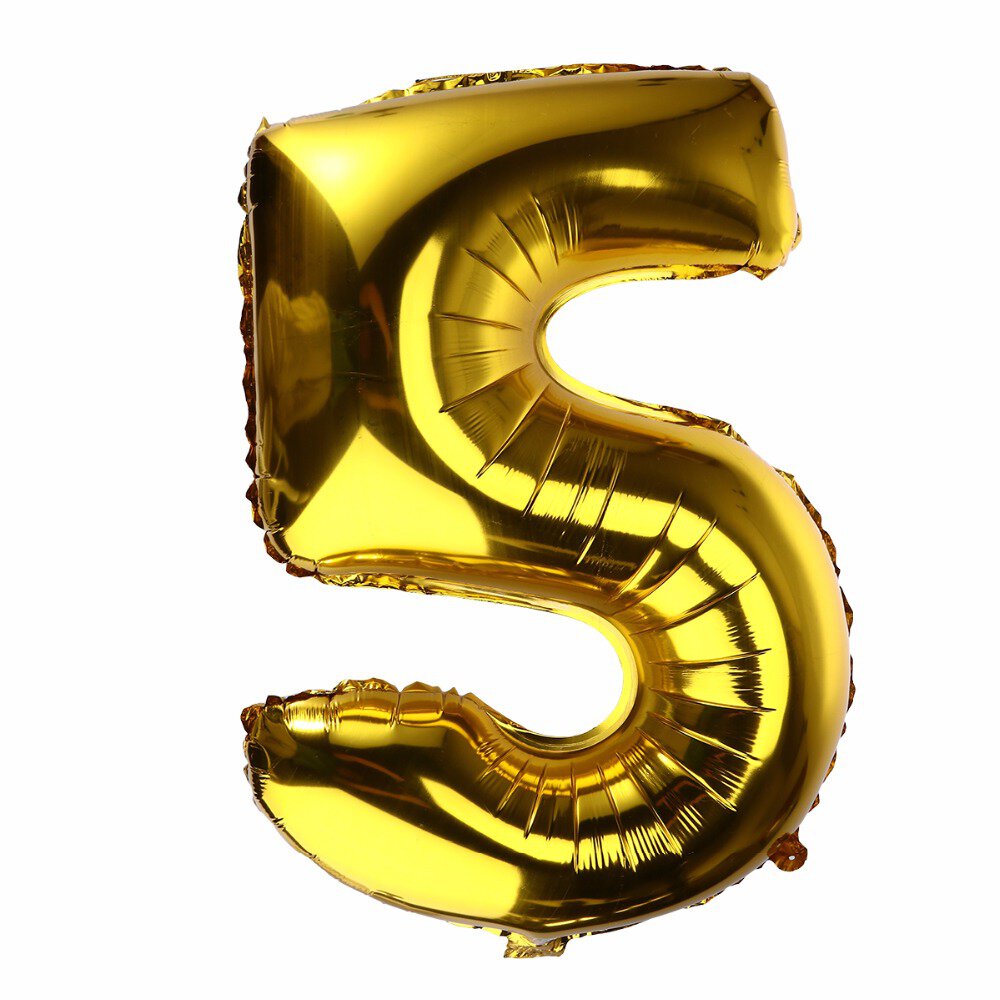 Balon urodzinowy - cyfra 5
