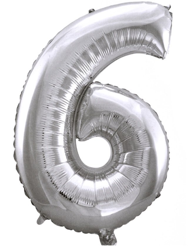 Balon urodzinowy - cyfra 6