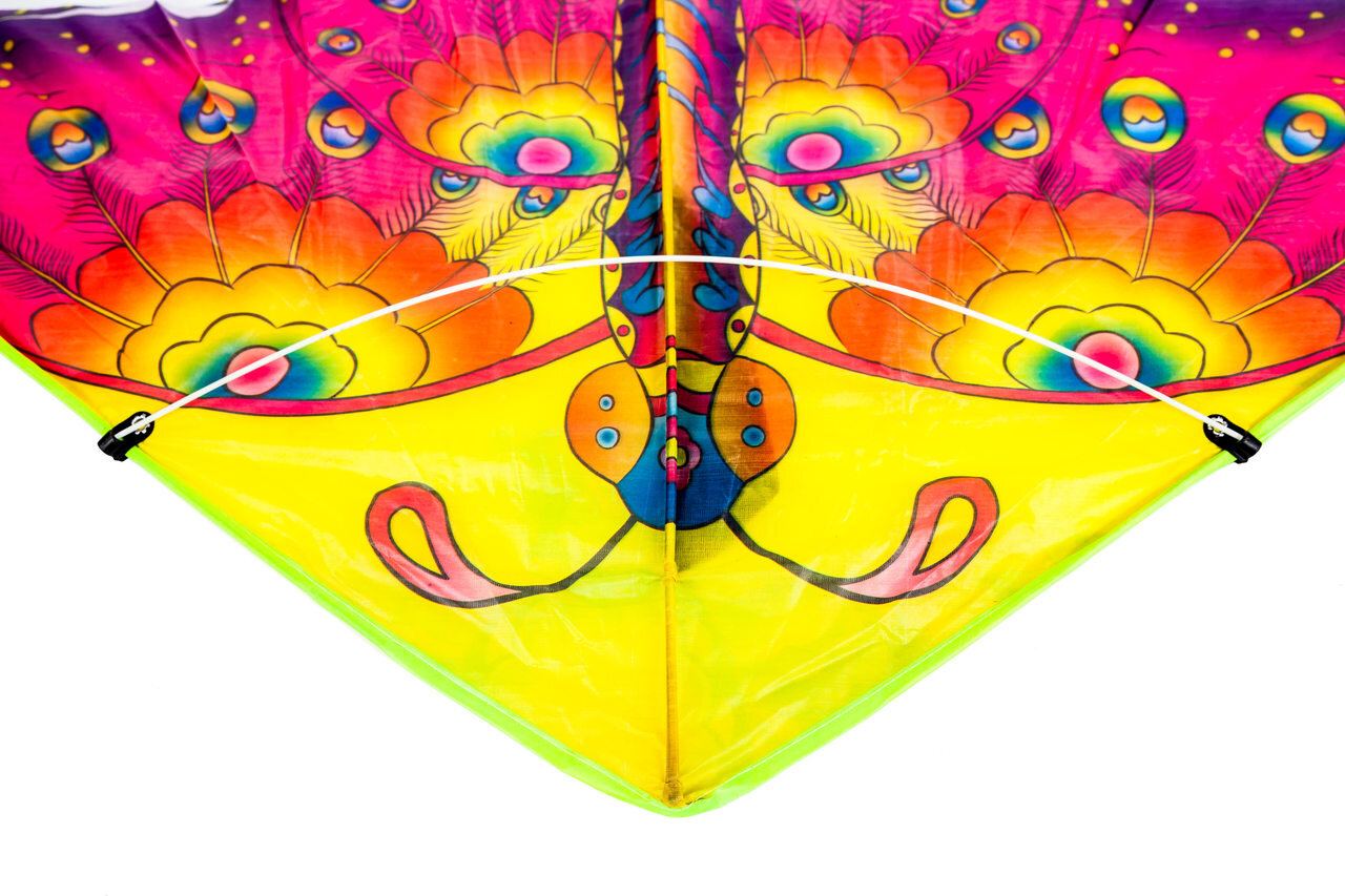 Latawiec duży dla dzieci 90cm motyl mix kolorów - wykonanie