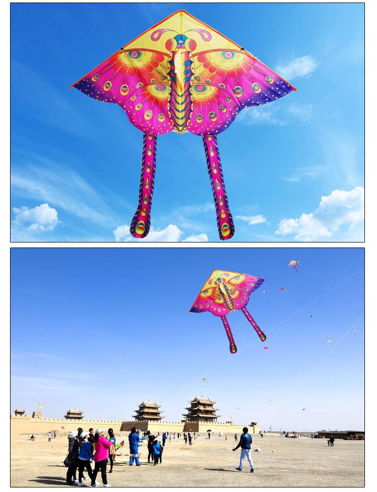Latawiec duży dla dzieci 90cm motyl mix kolorów - lot