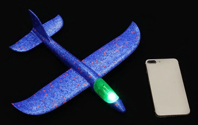Samolot styropianowy - niebieski