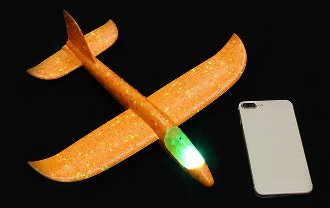 Samolot styropianowy - pomarańczowy