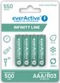 4 x akumulatorki AAA / R03 everActive Infinity Line Ni-MH 550 mAh ready to use