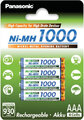 Akumulatorki AAA / R03 Panasonic Ni-MH 1000mAh (blister)