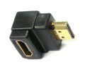 Adapter kątowy HDMI gniazdo/wtyk GOLD