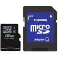 Karta pamięci Toshiba microSDHC 16GB class 4 z adapterem SD