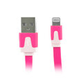 Płaski kabel USB lightning do iPhone 5 różowy