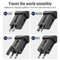 Adapter podróżny JELLICO 25W PD QC3.0 S6 mini PD 25W 1xUSB-C + 1xUSB QC3.0 Czarny