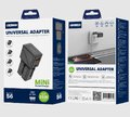 Adapter podróżny JELLICO 25W PD QC3.0 S6 mini PD 25W 1xUSB-C + 1xUSB QC3.0 Czarny