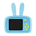 Cyfrowy aparat fotograficzny dla dzieci - gry, wideo z dźwiękiem, etui królik niebieski