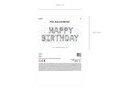 Balon foliowy dekoracja urodzinowa Happy Birthday srebrna 340cm x 35cm