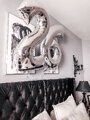 Balon urodzinowy cyfry "4" 76cm srebrny