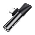 BASEUS adapter 2w1 Typ C (męski) do Jack 3,5mm (żeński) + Typ C (żeński) CATL41-01 czarny