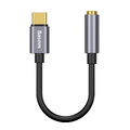 Baseus adapter USB L54 typ-C do mini-jack (3,5 mm) ciemno-szary