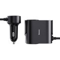 BASEUS adowarka samochodowa USB A + Typ C + 2 x gniazdo zapaliniczki PD 5A 30W C00455300121-00 czarna