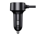 BASEUS adowarka samochodowa USB A + Typ C + 2 x gniazdo zapaliniczki PD 5A 30W C00455300121-00 czarna