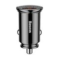 BASEUS adowarka samochodowa USB A + Typ C PD3.0 QC4.0 5A 30W CCALL-YS01 czarna