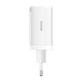 Baseus GaN5 Pro CCGP120202 65W szybka ładowarka sieciowa z 2 gniazdami USB-C PD oraz USB