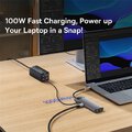 BASEUS HUB adapter przejściówka 6w1 Typ C na 3x USB3.0 / PD / HDMI 4K 60Hz / RJ45 szary WKWG080013/BS-OH100