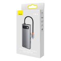 BASEUS HUB adapter przejściówka 7w1 Typ C na 3x USB3.0 / PD / 2x HDMI / RJ45 szary WKWG040113/BS-OH044